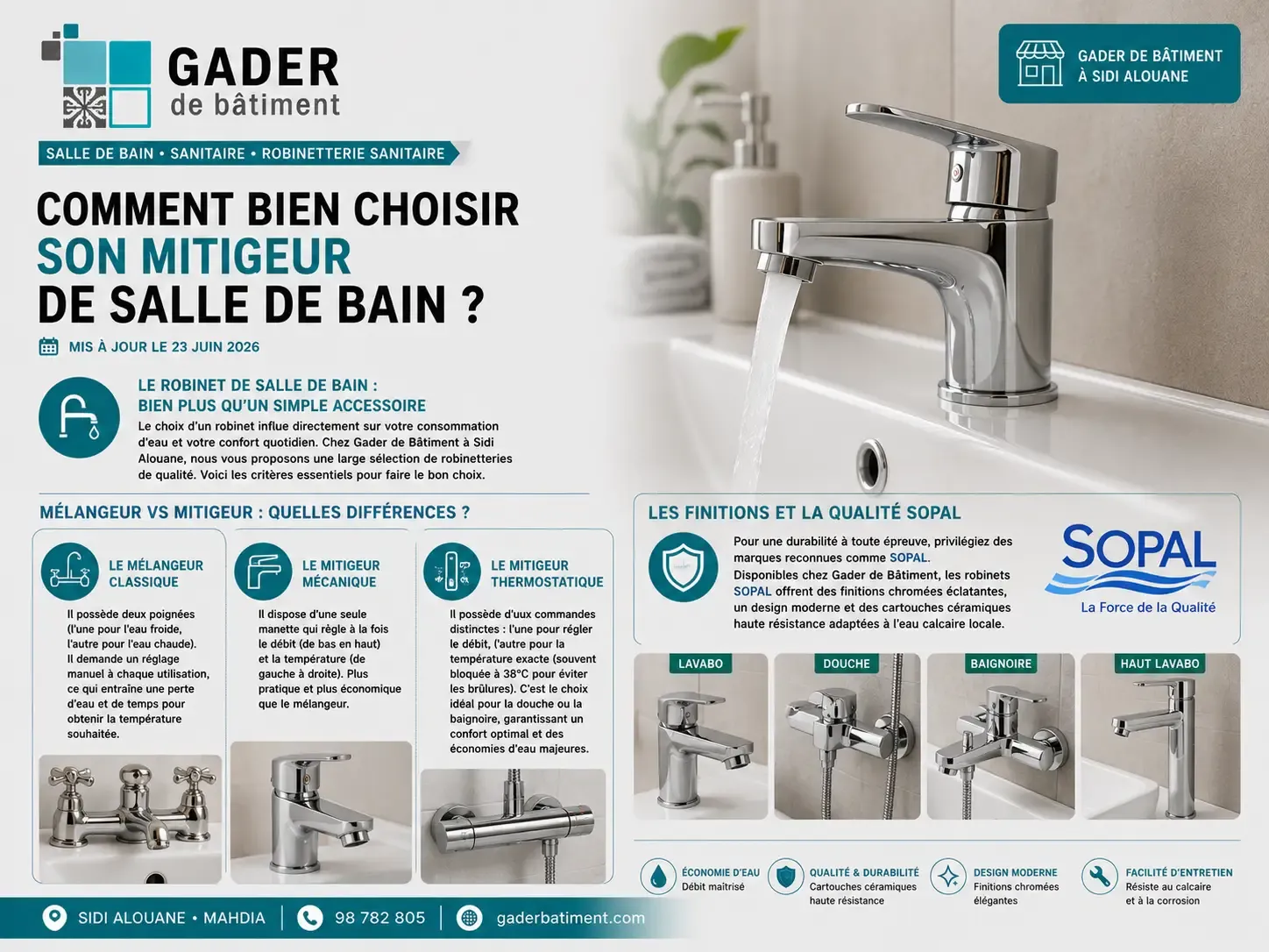 Comment bien choisir son mitigeur de salle de bain ?