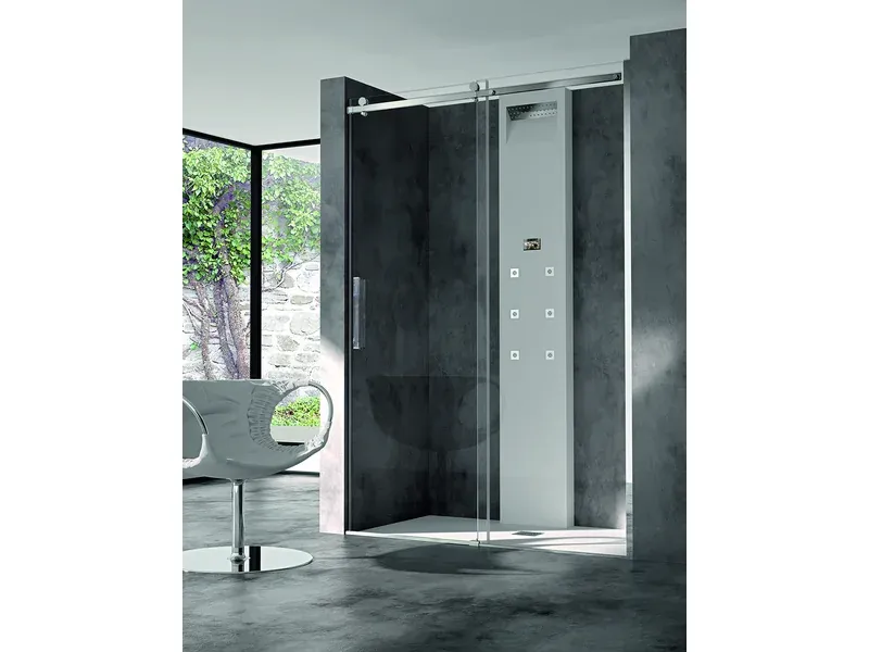 KASAI niche 1 porte coulissante + 1 élément fixe