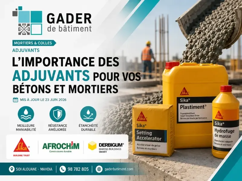 L'importance des adjuvants pour vos bétons et mortiers