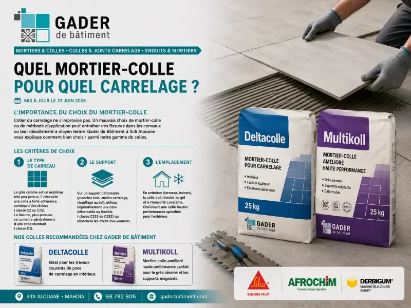 Quel mortier-colle pour quel carrelage ?