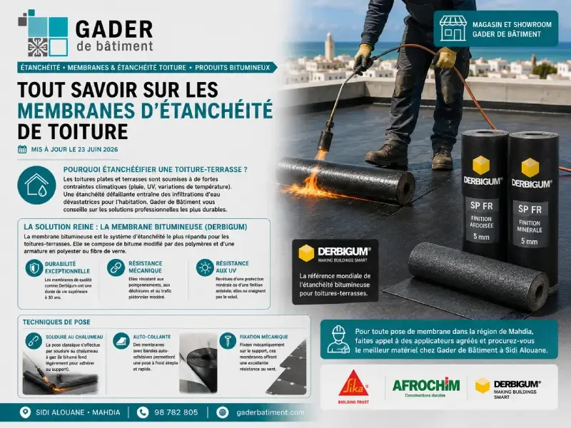 Tout savoir sur les membranes d'étanchéité de toiture